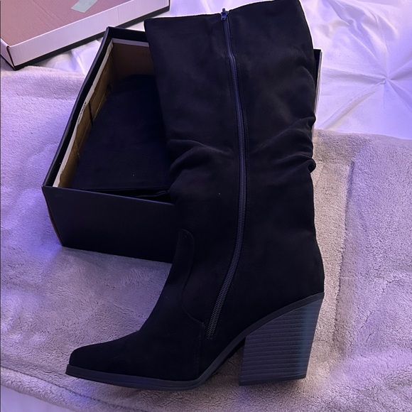 Shoes - Black Suede Women's Boots
